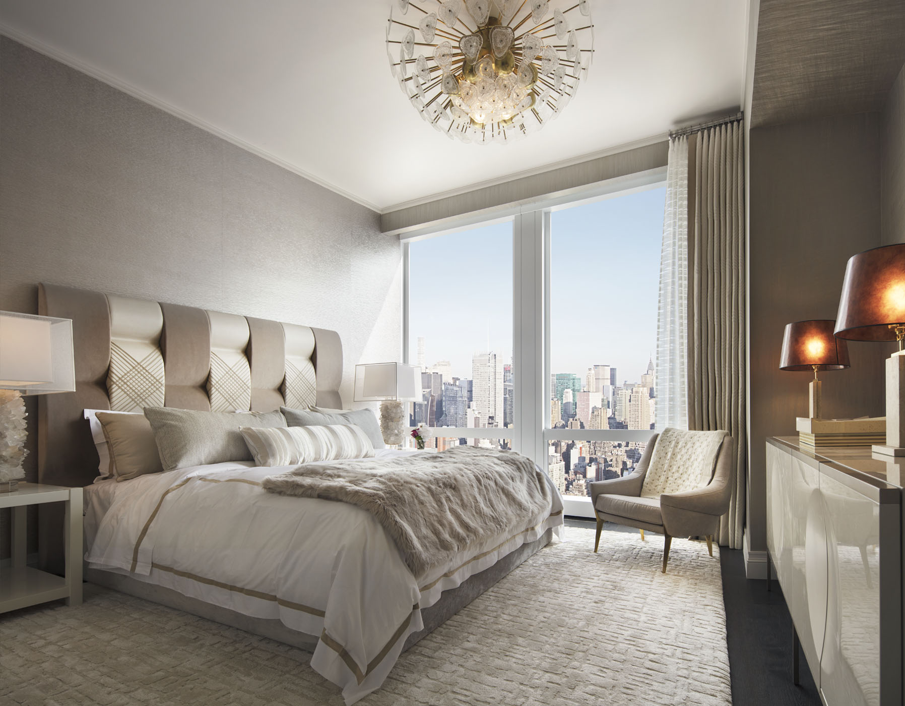 Secondary Bedroom Suite with city views to the east